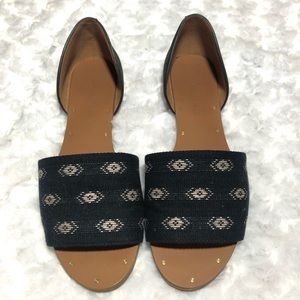 Madewell D'orsay Blue Leather Sandals Size 6